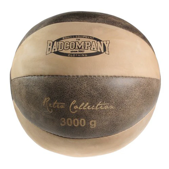 Retro Medizinball aus Rindsleder 3 kg - Image 2