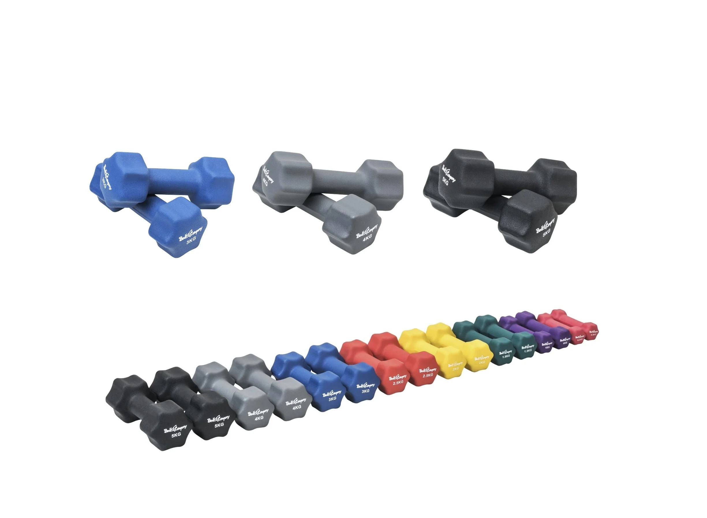 24Kg (2x3,2x4,2x5) Neopren Gymnastik Hanteln Hantel Gewichte Hantel-Set