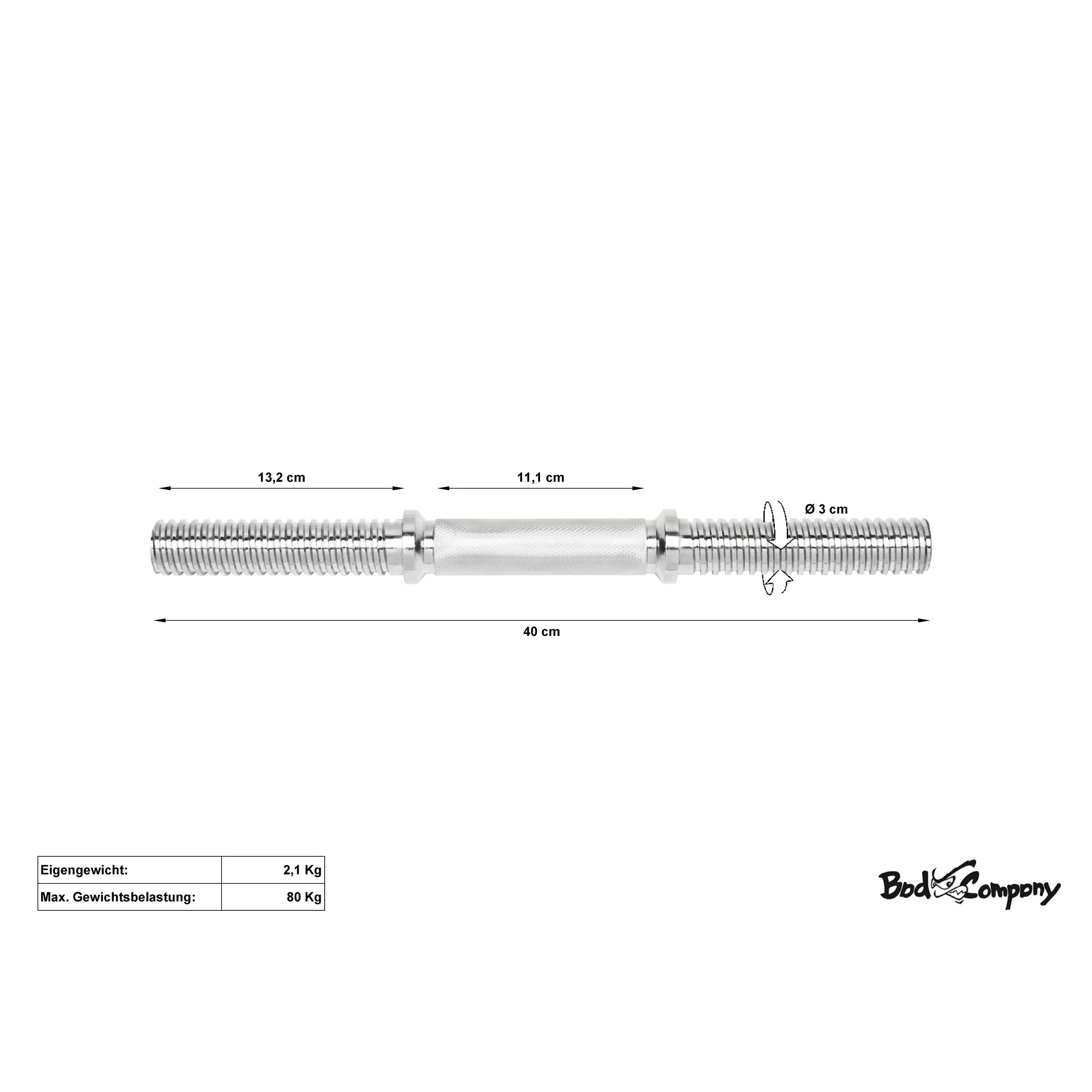 Profi Kurzhantelstangen 40cm Hanteln 30/31mm Stern - Image 2