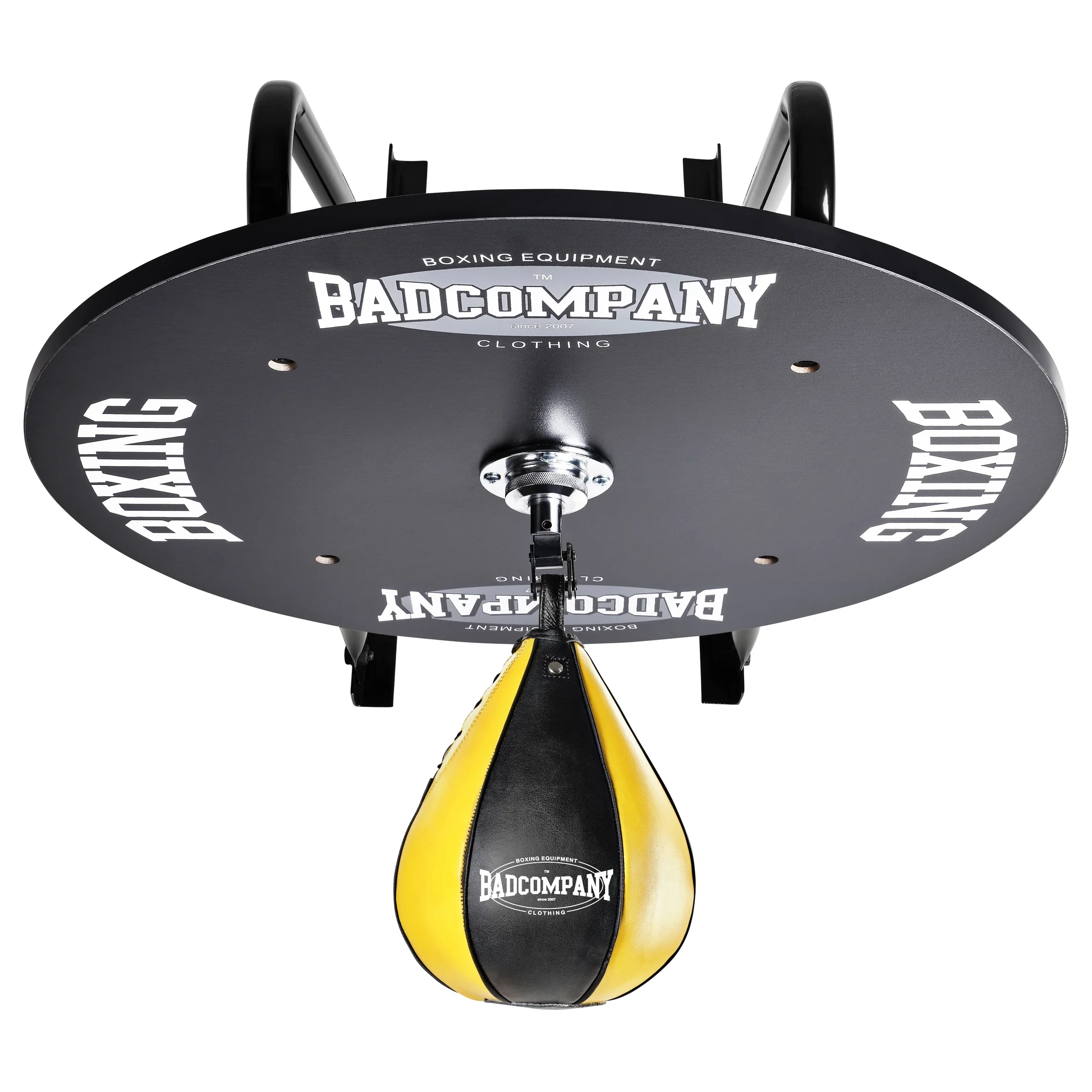 Speedball Plattform mit PU Boxbirne schwarz/gelb medium zur Wandmontage I BCA-130
