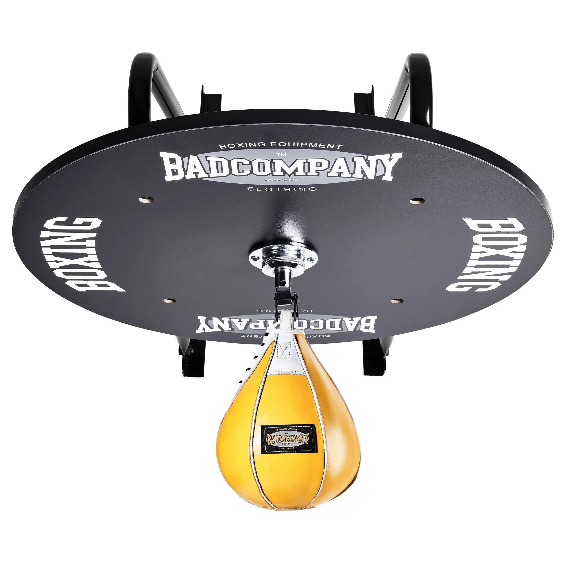 Speedball Plattform mit Leder Boxbirne gelb medium zur Wandmontage I BCA-130