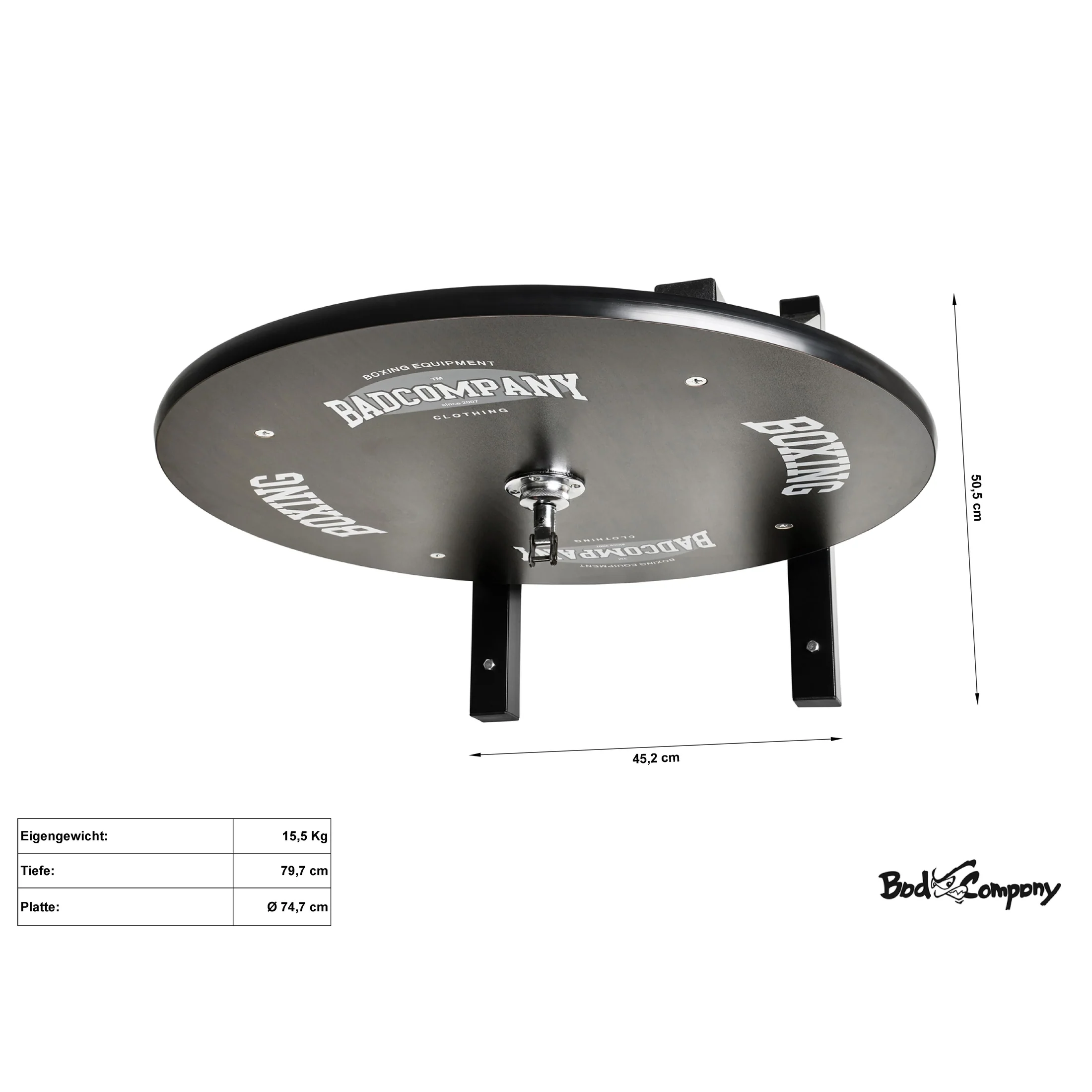 Speedball Plattform mit PU Boxbirne schwarz/weiß medium zur Wandmontage I BCA-39 - Image 2