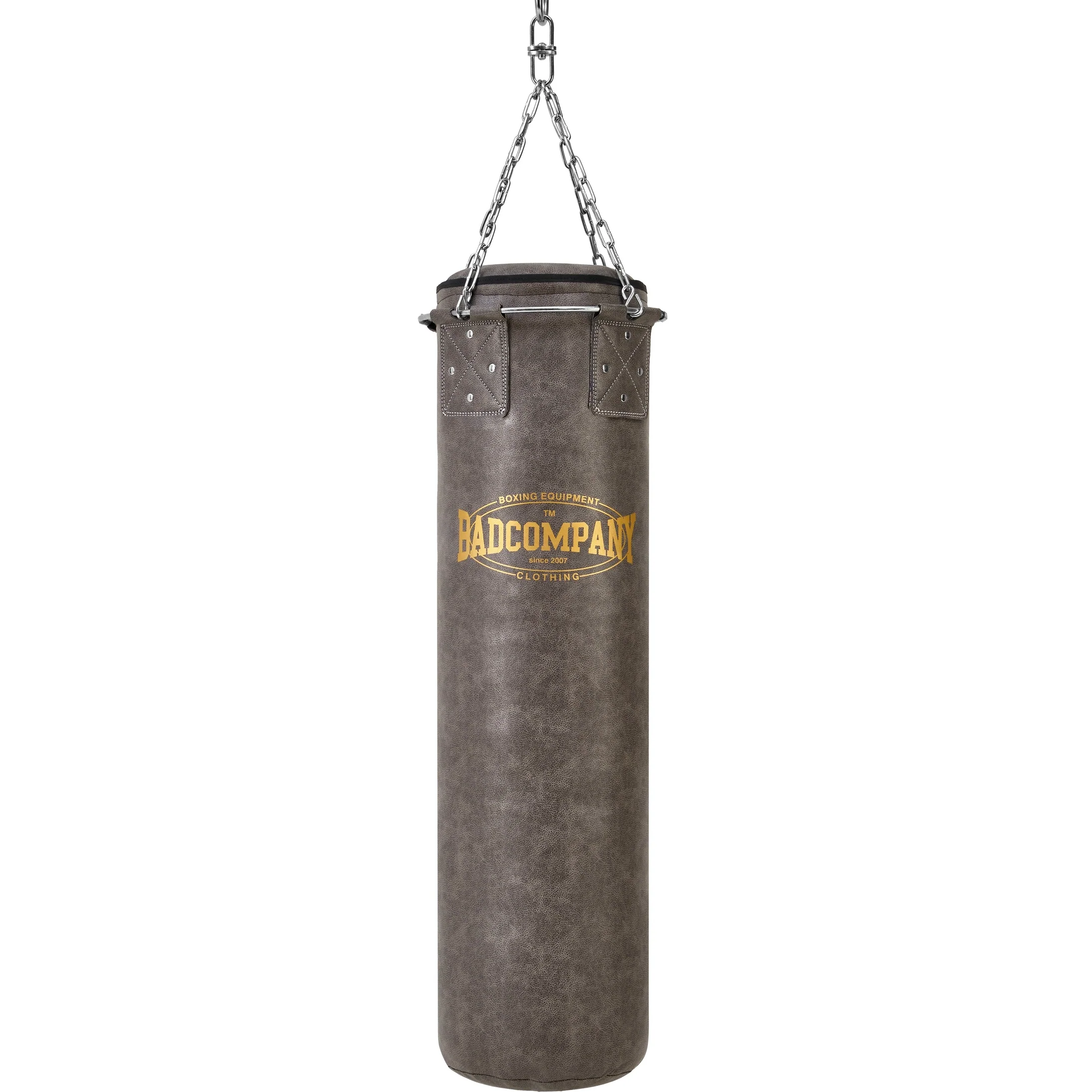 Vintage Boxsack Kunstleder mit Stahlkette und Metallring - Image 2